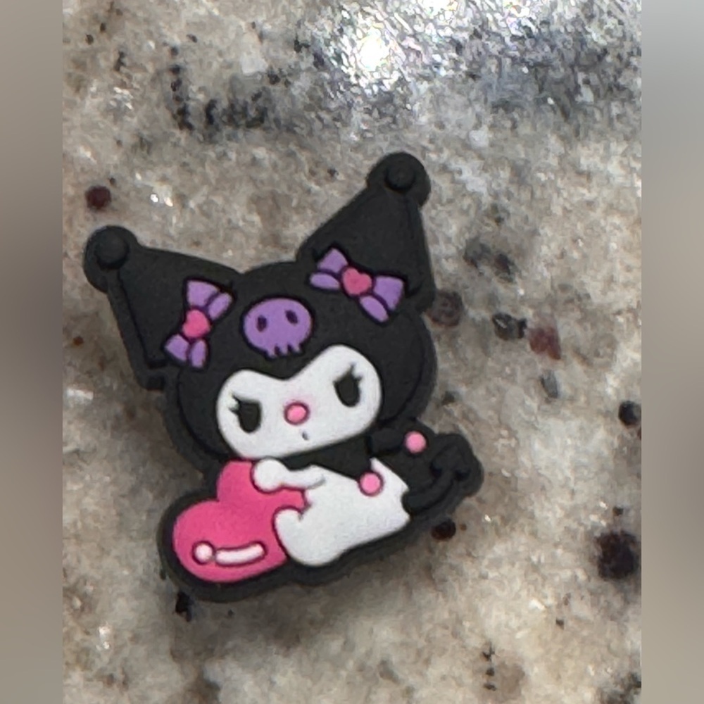 CROCS Black and Pink Jibbitz Charm